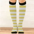 thumbnail image 5 of Sales Today Women Over Knee High Socks Under $2 GIJNRIUIUA Black Knee-High Socks Fashion Breathable Striped Holiday Atmosphere Long Stockings Leg Warmers, 5 of 7