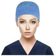 thumbnail image 1 of Scrub Cap With Buttons Bouffant Hat With Sweatband for Womens and Mens, 1 of 3