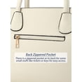 thumbnail image 6 of Gustave PU Leather Shoulder Tote Bag Crossbody Purses and Handbags Fashion Large Capacity Top Handle Satchel Bags for Women Ladies "White", 6 of 8