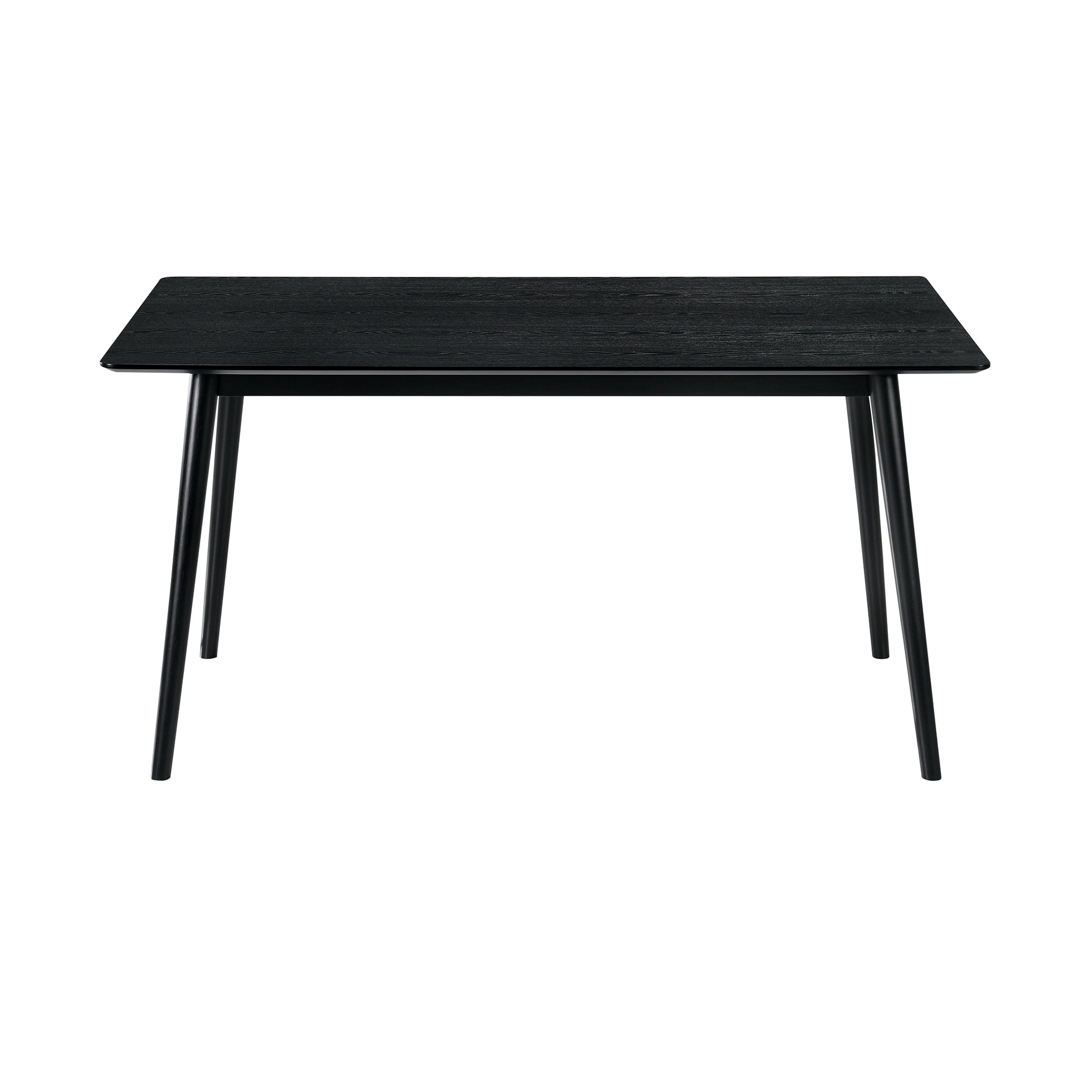 Westmont Santana 5 Piece Black Wood Dining Table Set with Charcoal Fabric