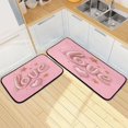 thumbnail image 7 of 2-Piece Kitchen Mat Set Non Slip Washable Floor Mats Decorative Rugs for Kitchen Sink Laundry Love Balloons and Stars, 7 of 7