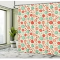 thumbnail image 4 of Ambesonne Floral Shower Curtain, Physalis Flowers Pattern Art, 69"Wx84"L, Almond Green and Dark Salmon, 4 of 4