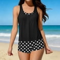 thumbnail image 5 of HOMBOM Womens Swimsuit Modest Tankini Swimwear Two Piece Black Boyshorts High Waisted Bathing Suit for Ladies,Polka Dot,L, 5 of 5