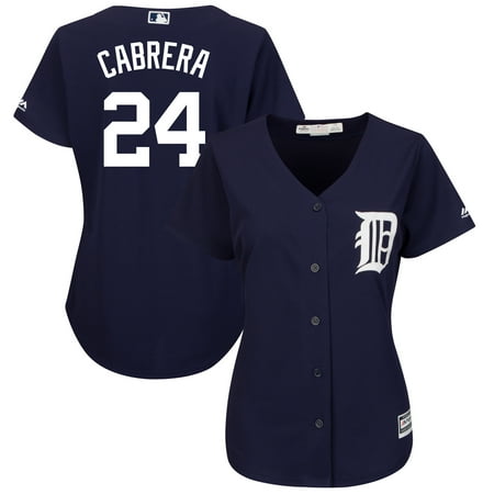 Miguel Cabrera Home Jersey - Miguel Cabrera Detroit Tigers Majestic Women's Plus Size Fashion Cool Base Player Jersey - Navy