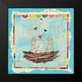 thumbnail image 2 of Prahl, Courtney 12x12 Black Modern Framed Museum Art Print Titled - Blue Love Birds Square, 2 of 5