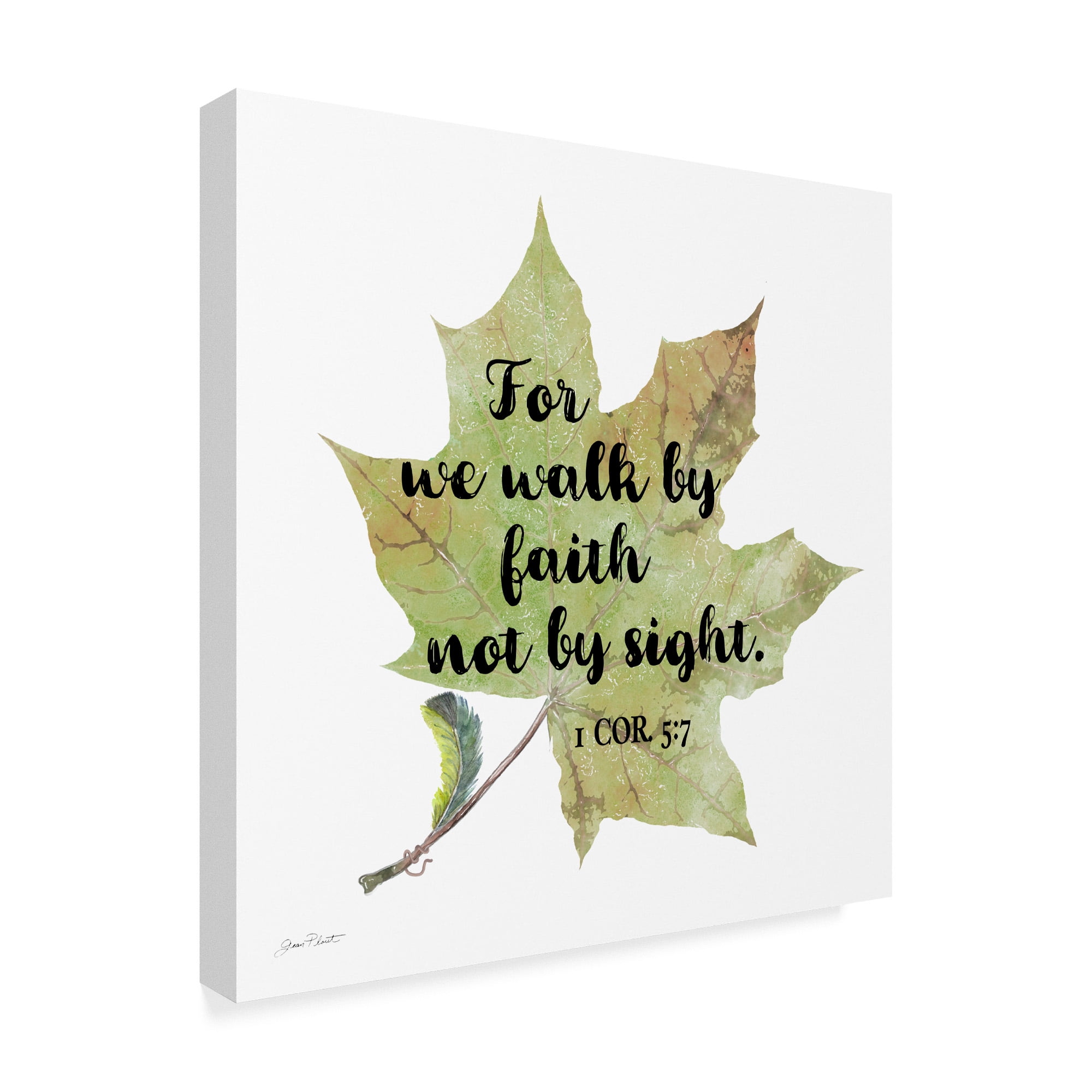 Trademark Fine Art 'Scripture Leaf 1' Canvas Art by Jean Plout