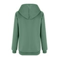 thumbnail image 6 of Bmisegm Women Keep Warm Athletic Jacket Long Sleeve Sweatshirts Hoodies for Women Fall Oversized Coat with Pockets Green M, 6 of 8