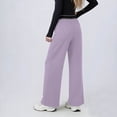 thumbnail image 4 of Mifsaly Straight Leg Dress Pants for Women Upf50+ Sun Protection Pant Comfortable Breathable Dressy Casual Work Trousers with Pockets Purple, 4 of 5