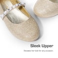thumbnail image 2 of Zapatos DREAM PAIRS Bailarinas Mary Jane para Niñas Talla 3 W Dorado, 2 of 5