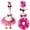#1-Rose Red【X Midi Skirt, 1x Crown, 1x Bow Tie, 1x Sunglasses】, variant on Porch Goose Princess Costume Set, Rose Red Purple Blue Tutu Skirt Crown Sunglasses, -inch Statue Birthday Party Decorative Prop, Topliu