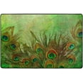 thumbnail image 3 of FREEAM Peafowl Area Rug 4'x6', Peacock Feather Polyester Area Rug Mat for Living Dining Dorm Room Bedroom Home Decorative, 3 of 5