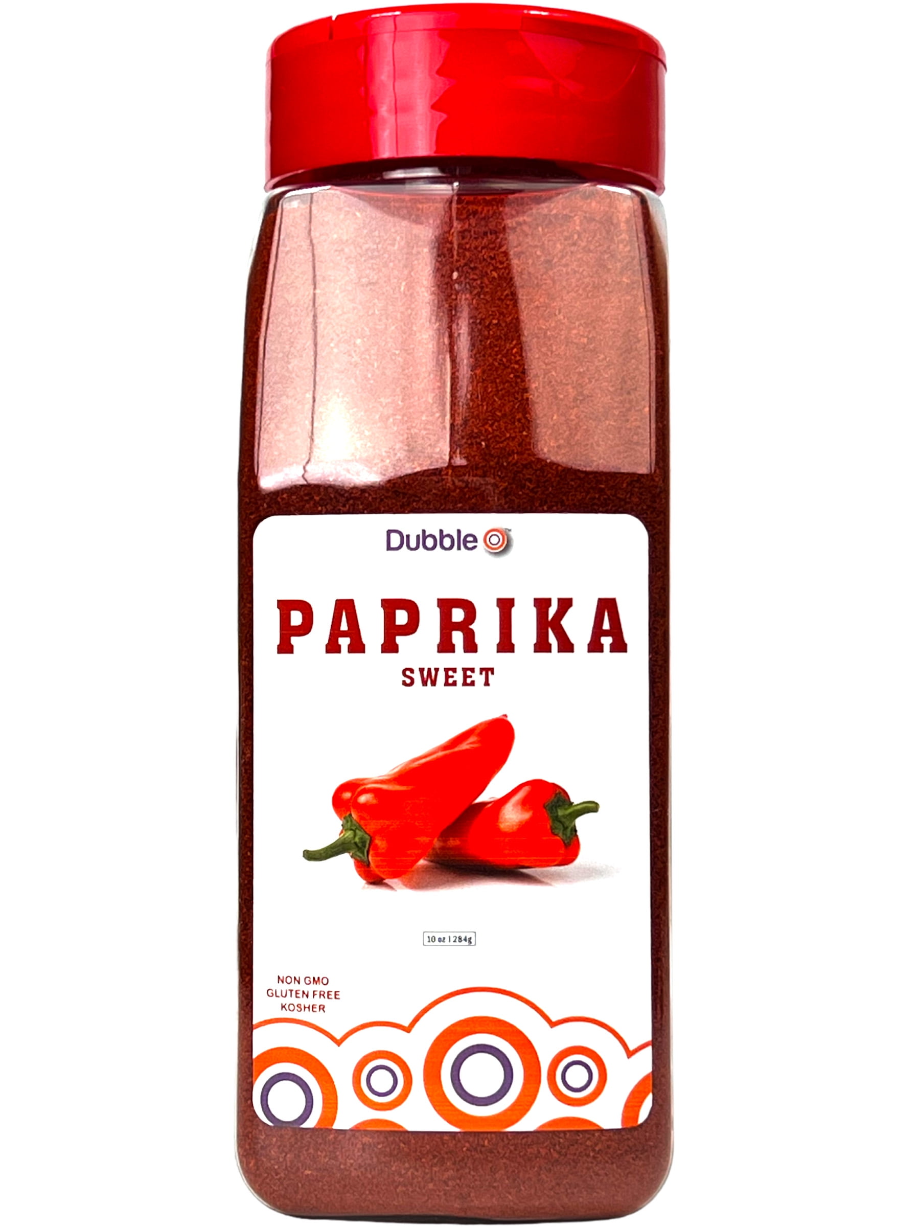 Ground Sweet Paprika Powder 10 oz. Non GMO, Kosher, Halal, and Gluten Free Dubble O Brand