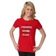 thumbnail image 3 of My Strength My Father My Glory Jesus Womens Slim Fit Graphic Tee Brisco Brands S, 3 of 5