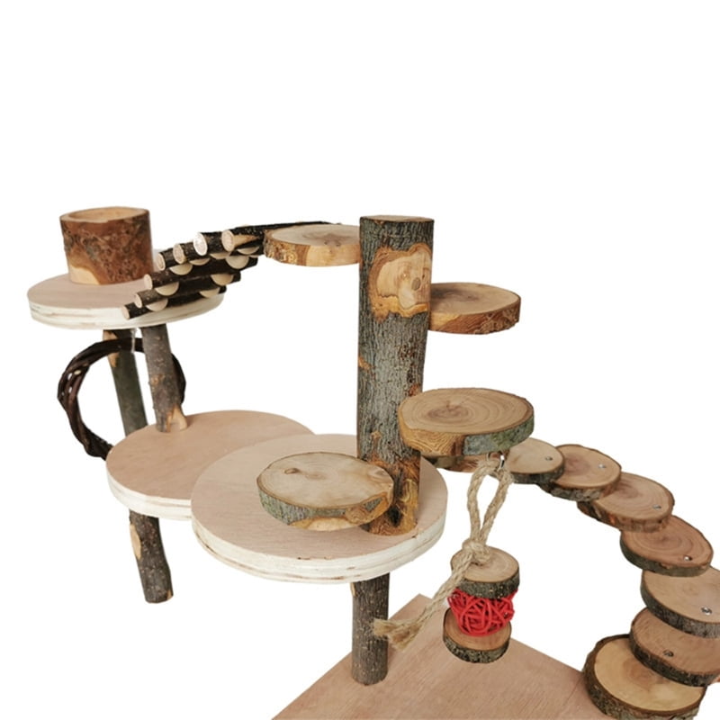 Safe and Engaging Wood Climbing Ladder Toy for Hamster Suitable for Creating a Stimulating Environment for Exercise