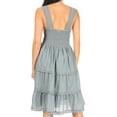 thumbnail image 2 of Sakkas Presta Roman Sleeveless Lined Tank Top Dress With Emrboidery Lace Design - Grey - 2X, 2 of 5