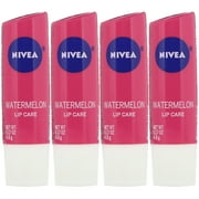 Pack of (4) Nivea, Lip Care, Watermelon, 0.17 Oz