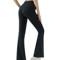 thumbnail image 5 of Lenpel Women's Petite Flare Leggings High Waisted Butt Lifting Athletic Trousers Bootcut Workout Pants, 5 of 5