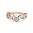 thumbnail image 4 of IGI Certified 5 Carat Princess Shape Lab Grown Diamond Engagement Ring | 14K Rose Gold | Hester Petite Side Stone Diamond Ring | FG-VS1-VS2 Quality Friendly Diamonds, 4 of 6