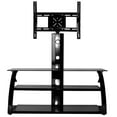 thumbnail image 6 of Better Home Products Rosa Swivel Mount Glass TV Stand for 60-inch TV in Black, 6 of 7
