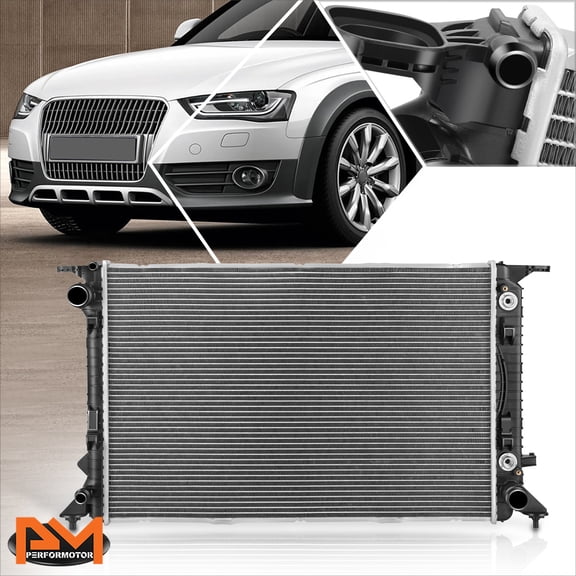 PM PERFORMOTOR for 11-17 Audi A4 A5 A6 A7 Quattro S4 S5 Q5 3.0L V6 2-Row Radiator DPI-13310