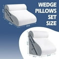 thumbnail image 5 of 4PCS Orthopedic Bed Wedge Pillow Set with Full Memory Foam Waist Pillow, Wedge Pillow for Back Pain Relief, Adjustable Bed Wedge Pillow for Sleeping, Post Surgery, Leg Elevation, Acid Reflux & GERD, 5 of 8