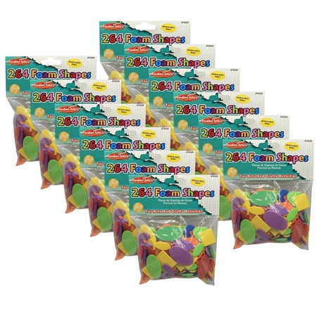 UPC: 0194629004218 | Charles Leonard Assorted Foam Shapes 264 Per Pack 12 Packs