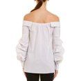 thumbnail image 2 of 1.STATE Womens Off The Shoulder Button Up Shirt, White, 4, 2 of 2