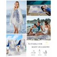 thumbnail image 5 of Blue White Beach Towels Oversized Super Absorbent, Abstract Grey Chrysanthemum Flower Floral Lightweight Bath Towel Quick Dry Sets For Bathroom/Pool/Rv Camping/Beach Play/Gym Room/Picnic 35"x70", 5 of 8
