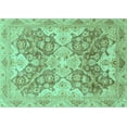 thumbnail image 1 of Ahgly Company Machine Washable Indoor Rectangle Oriental Turquoise Blue Traditional Area Rugs, 2' x 3', 1 of 4