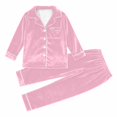 thumbnail image 2 of Christmas Family Pajamas Matching Sets Flannel Pajamas Long Sleeve Button down Nightwear Winter Warm Soft Fleece Set Holiday Pajamas Family, 2 of 8