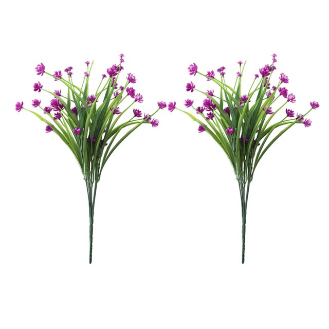 Cateissary De flores artificiales de plástico, plantas de tallo largo falso, ramo de imitación, arreglo para exteriores, porche, accesorios de fotografía Decoración Rojo púrpura Cateissary HA084186-04