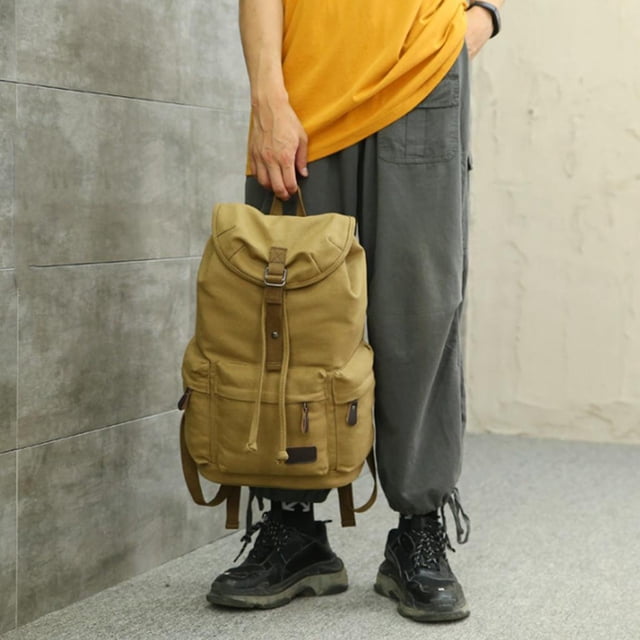 de lona cordón antirrobo de viaje Bolsa de lona para portátil Senderismo Camping Bolsa para hombres Macarena Mochila causal