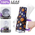 thumbnail image 4 of Halloween 40oz Pumpkin Gift Tumbler with Handle and Straw Lid – Travel Coffee Cup Insulated for Hot Cold, 4 of 5