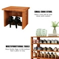 thumbnail image 7 of Shoe Rack Shoe Organizer Shlef w Footstool espresso finsish mdf wood storage shoe rack, 7 of 7