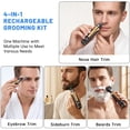 thumbnail image 3 of Beard Trimmer for Men, Professional Electric Razor Shavers for Men, Cordless Hair Clippers and Trimmers Set, Grooming Kit for Nose, Face, Mustache and Body, Gifts for Men, 3 of 8
