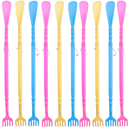 

NUOLUX Shoe Horn Scratcher Long Shoehorn Massager Claw Metal Plastic Boot Handled Small Backscratchers Shoehorns Elderly