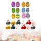 thumbnail image 2 of Huevos de Pascua rellenos, juguete de peluche de animales con conejitos, adornos de fiesta temáticos, golosinas para niños, Mini cesta de conejos de 12 huevos, 2 of 8