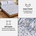 thumbnail image 4 of RUVANTI 100% Organic Cotton Sheets -Split King Sheet - 5 Piece Percale Weave Bedding, Crisp, Cooling & Breathable, Soft & Durable, 16" Deep Pocket, Hotel Quality Sábanas - Deluxe, 4 of 10