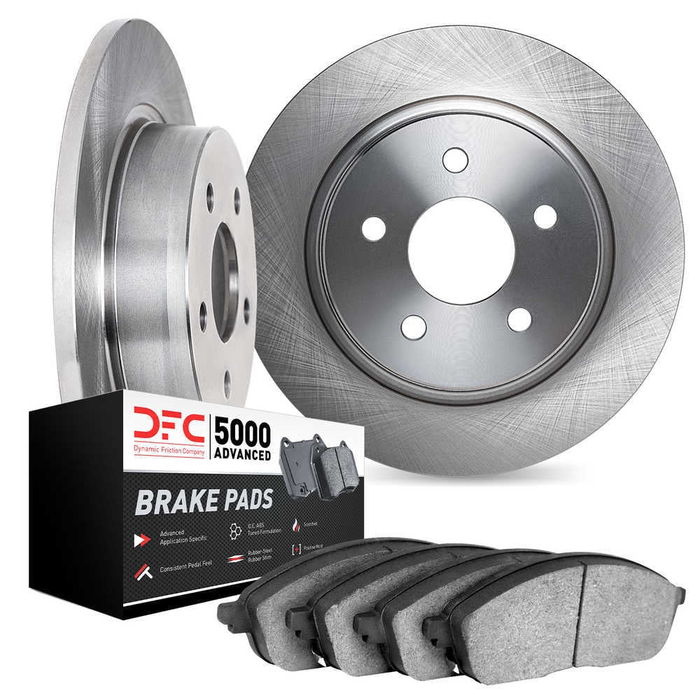 Dynamic Friction Company 6502-40100 DFC Brake Rotor with 5000 Advanced Brake Pads