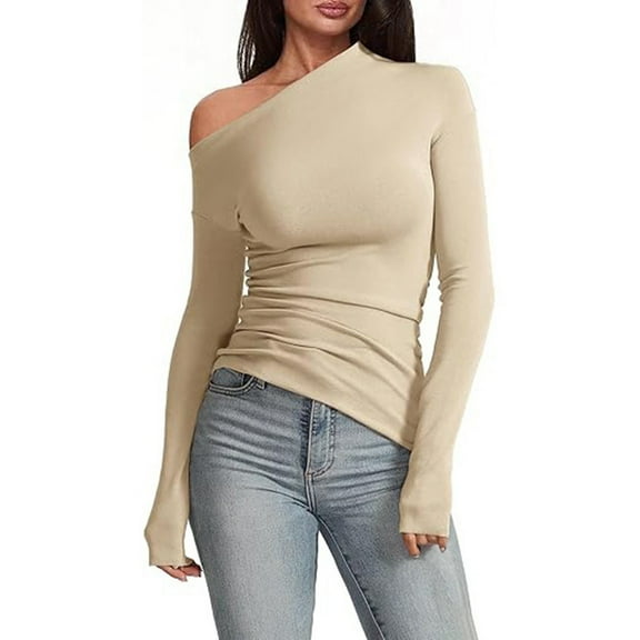 EDFBUYKRS Floral Blouses for Women Pleated Long Sleeve Shirts Casual Crewneck Tunic Tops S
