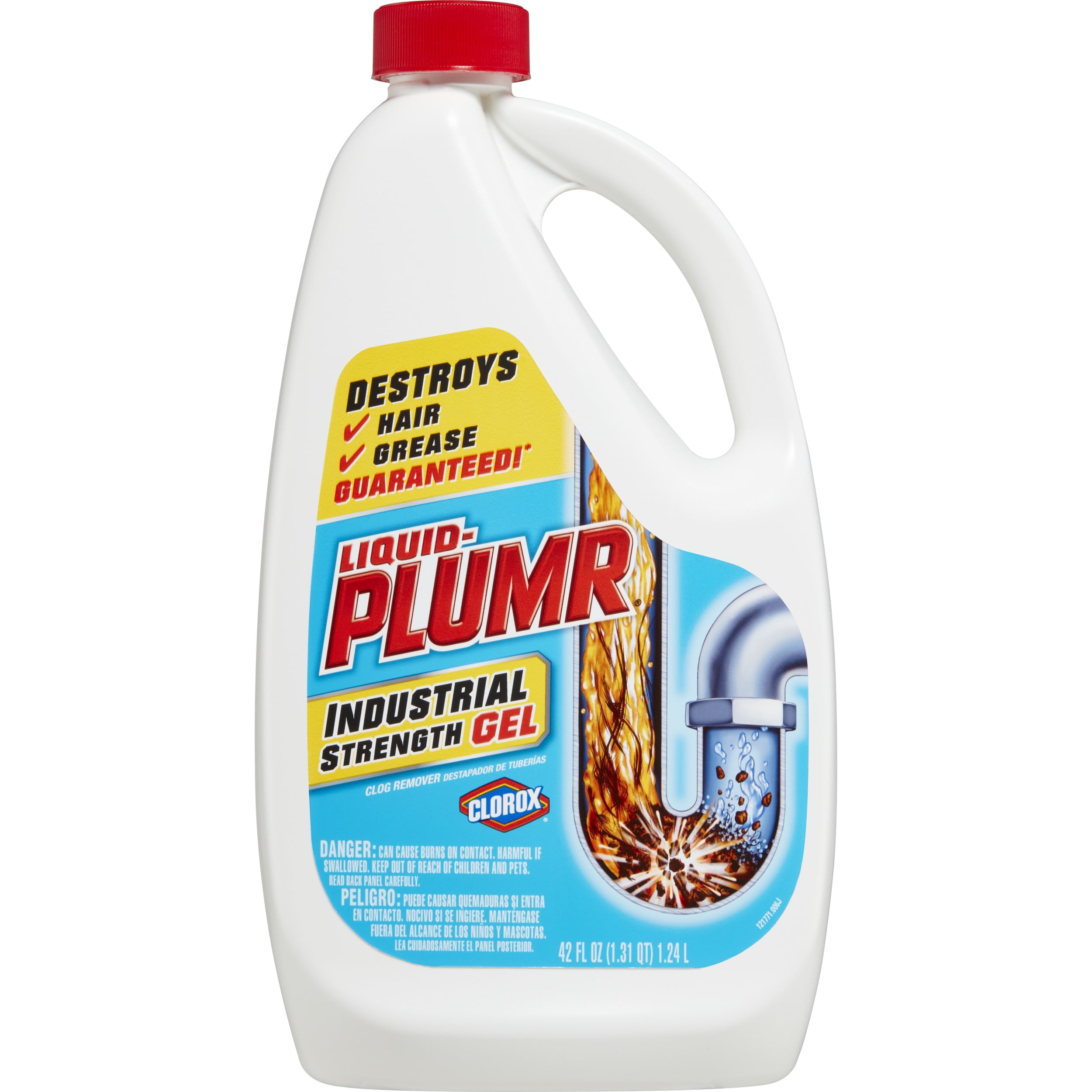 Liquid-Plumr Industrial Strength Drain Clog Remover Gel, Septic Safe, Unscented, 42 fl oz