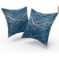 thumbnail image 4 of Navy Blue Pillow Covers 16x16 Inch Marble Silver Abstract Striped Throw Pillow Cases Elegant Comfort Luxury Modern Decor for Home Bedroom Living Room Sofa Square Cushion Cover, Set of 2, 4 of 6
