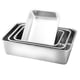 thumbnail image 3 of Bandeja cuadrada de acero inoxidable engrosada Bandeja cuadrada rectangular más profunda con tapa Bandeja de fondo plano, 3 of 4