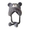 thumbnail image 1 of Kids Winter Warm Soft Velvet Animal Print Cute Hat Baby Girls Boys Casual Wear, 1 of 1