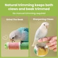 thumbnail image 3 of Bird Perch Stand Sandblasted Rough-Surface Cage Accessories,Parrot Beak & Claw Grinding Stone Sticks,Safe Non-Toxic Claw Trimmer Chew Toy for Parakeets,Cockatiels,Finches,Lovebirds,Yellow-Green, 3 of 10