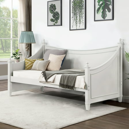 Furniture of America Deina Modern Solid Wood Twin Daybed, White