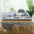 thumbnail image 3 of Yayeee Tablecloths 60" x 108" Rectangle Wrinkle Resistant Party Table Cover, Winter Village, 3 of 8