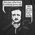thumbnail image 2 of Mens Poe Boy T Shirt Funny Edgar Allan Poe Author Literature Rock Lyrics Queen Tee Graphic Tees, 2 of 9