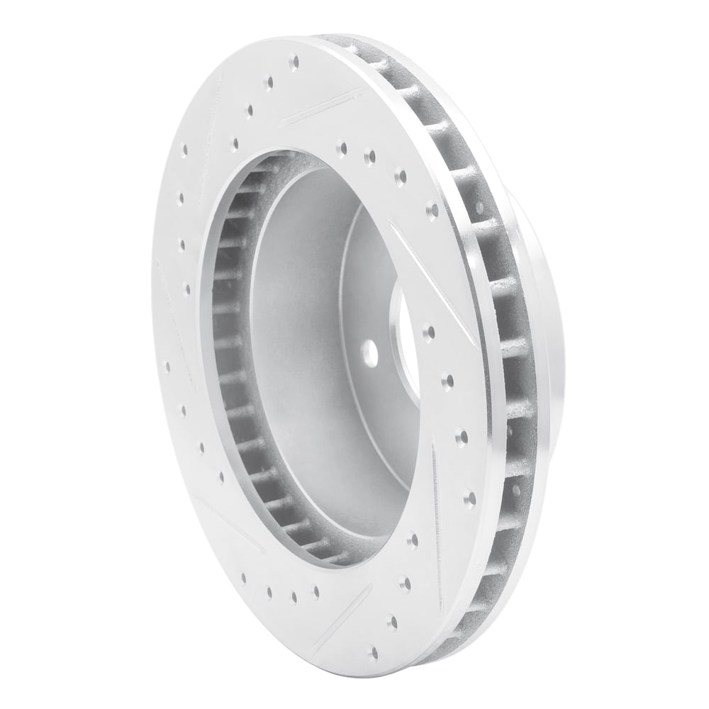 Dynamic Friction Company 631-48019R DFC Brake Rotor - Drilled And Slotted - Silver