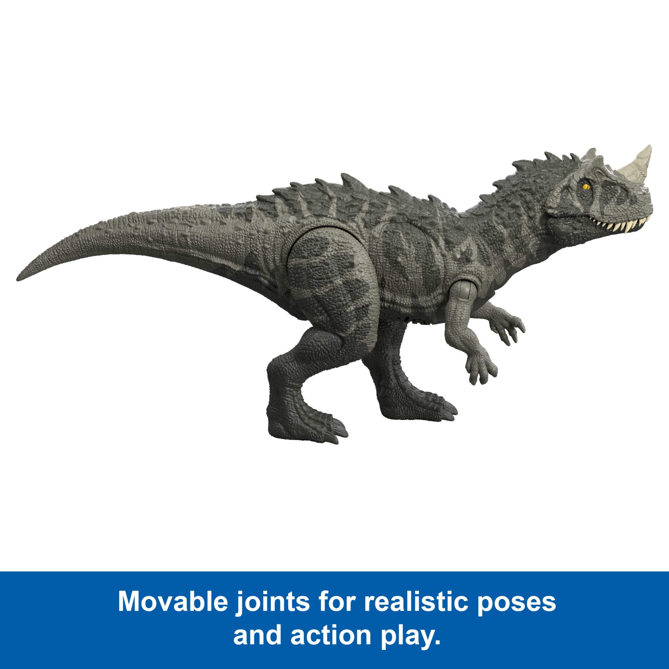 Jurassic World Wild Roar Ceratosaurus Dinosaur Action Figure Toy, Attack, Light & Sound, Scan Code